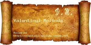 Valentinyi Melinda névjegykártya
