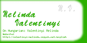 melinda valentinyi business card